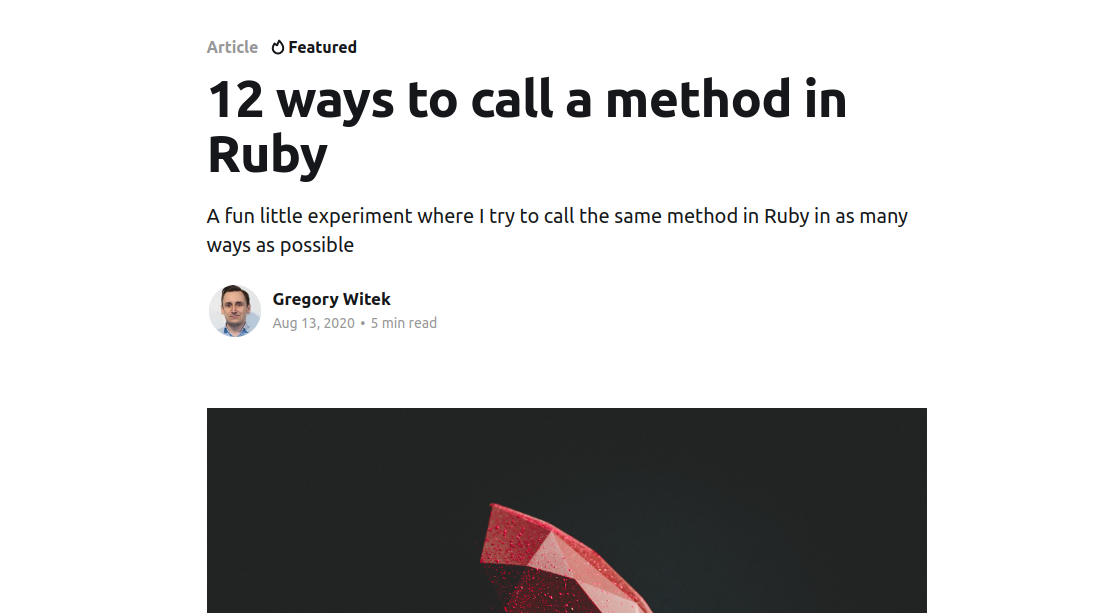 Gregory Witek blog post title page